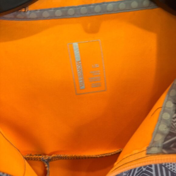 Mondetta Grand Prix Mondial Men's Hooded Jacket Gray Orange L Tribal Pattern - Picture 4 of 10